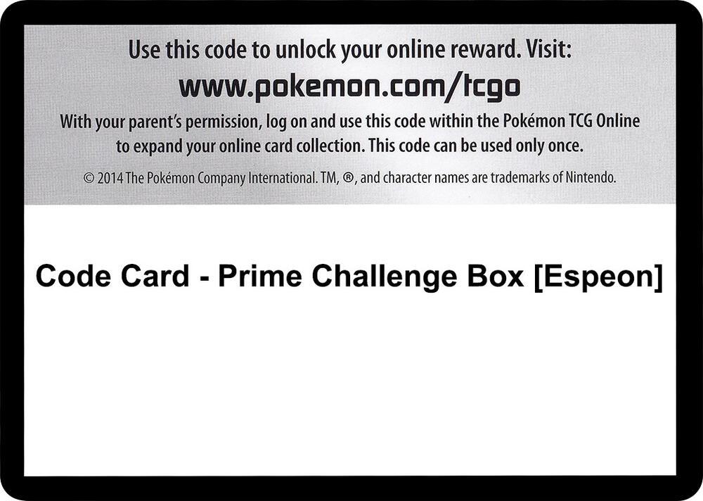 Code Card - Prime Challenge Box [Espeon]