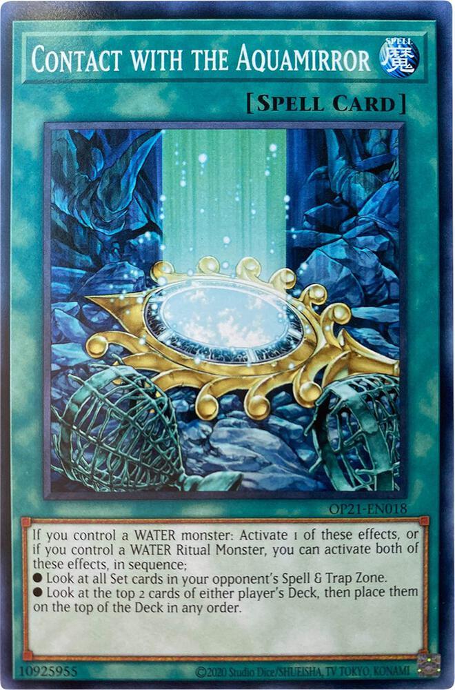 Contact with the Aquamirror