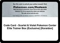 Code Card - Scarlet & Violet Pokemon Center Elite Trainer Box (Exclusive) [Koraidon]