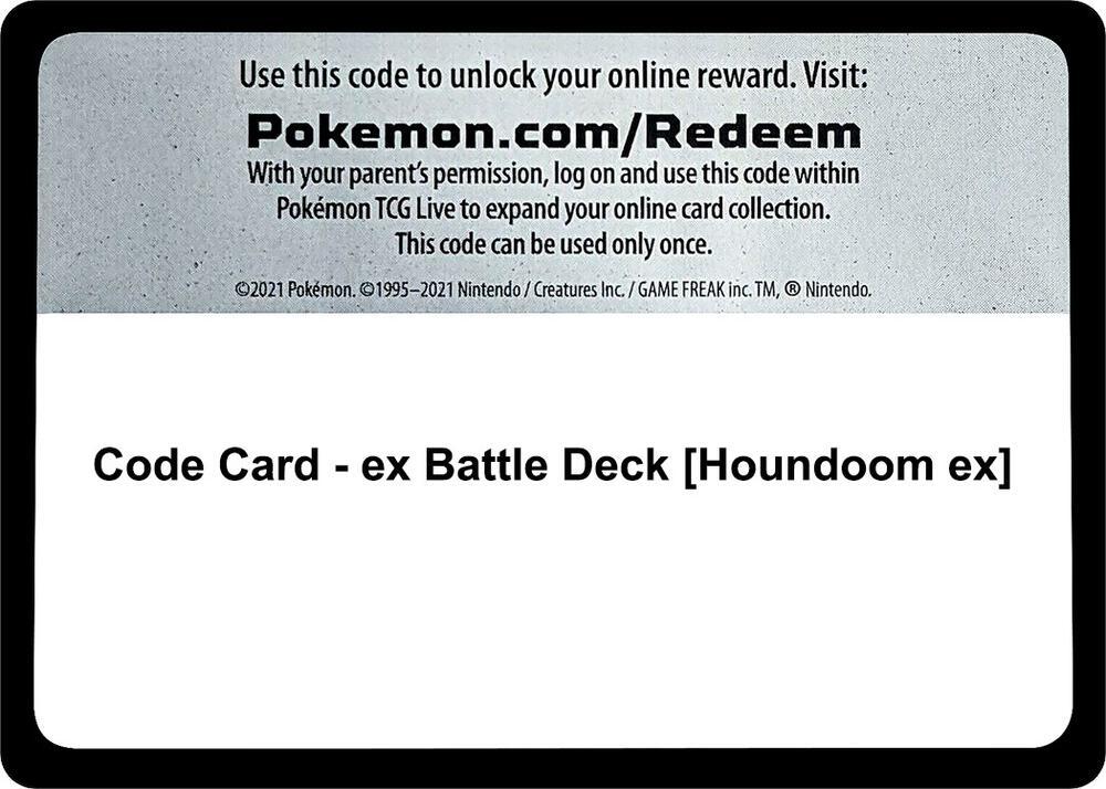 Code Card - ex Battle Deck [Houndoom ex]