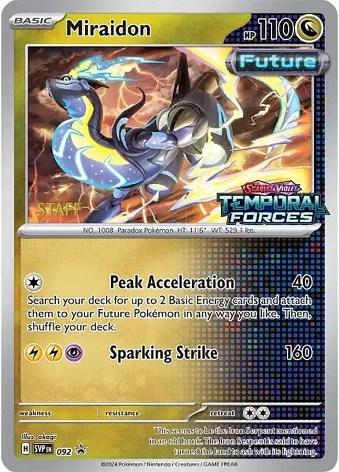 Miraidon - 092 (Prerelease) [Staff]