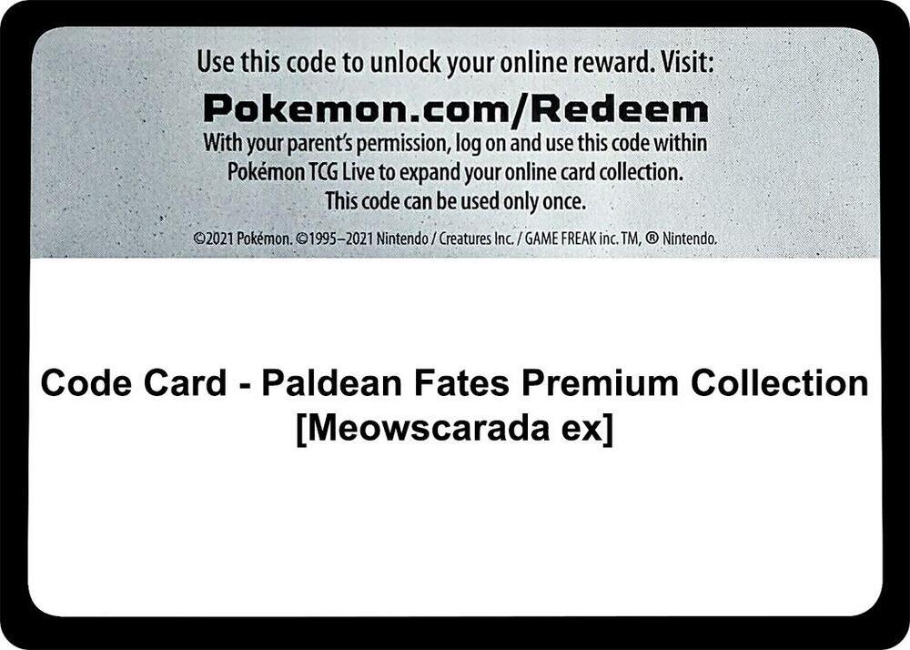 Code Card - Paldean Fates Premium Collection [Meowscarada ex]