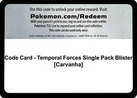 Code Card - Temporal Forces Single Pack Blister [Carvanha]