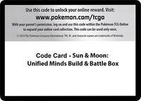 Code Card - Sun & Moon Unified Minds Build & Battle Box