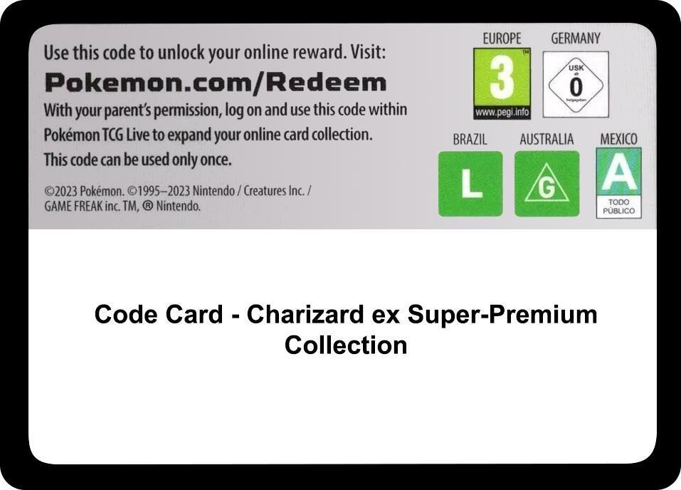 Code Card - Charizard ex Super-Premium Collection