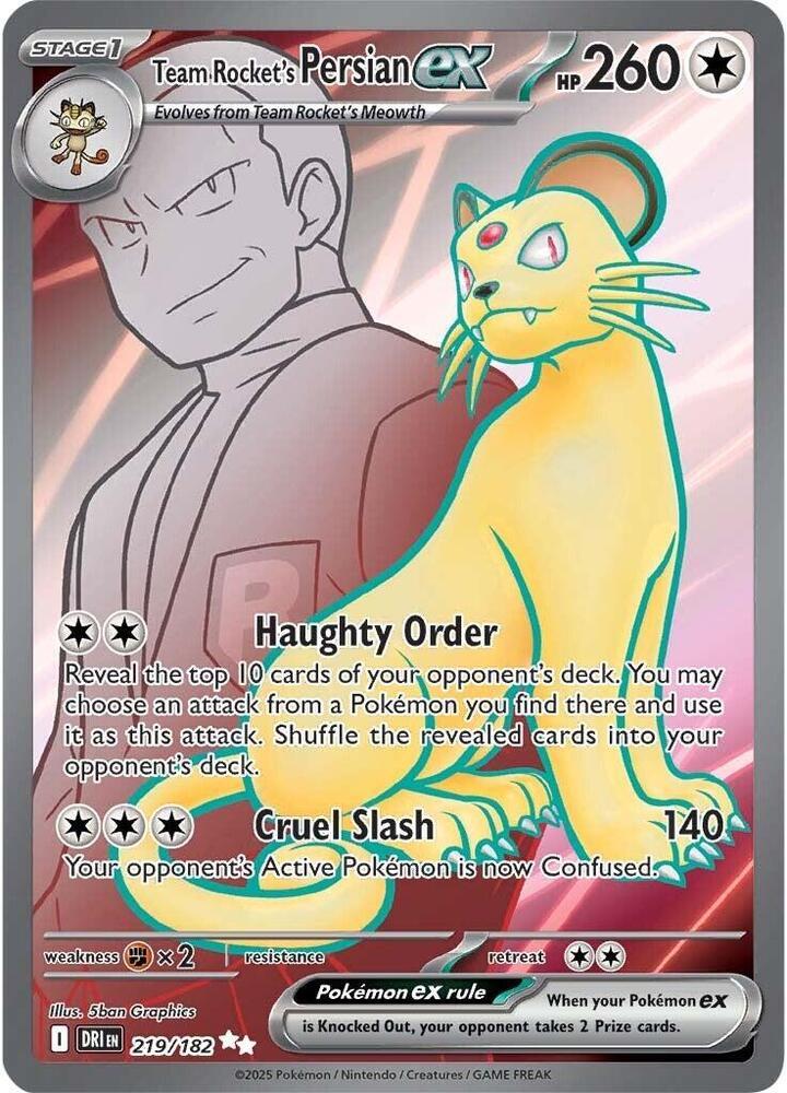 Team Rocket's Persian ex - 219/182