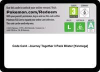 Code Card - Journey Together 3 Pack Blister [Yanmega]