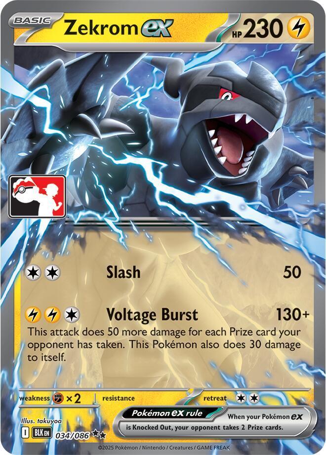 Zekrom ex - 034/086 (Left Stamp)