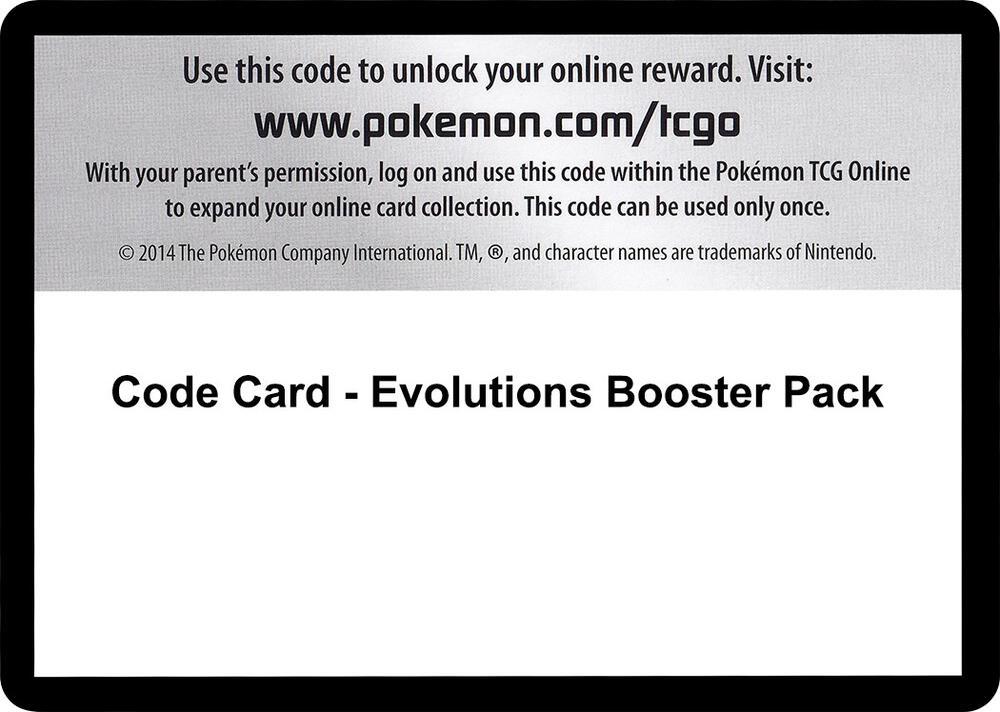 Code Card - Evolutions Booster Pack