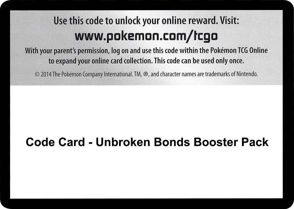 Code Card - Unbroken Bonds Booster Pack