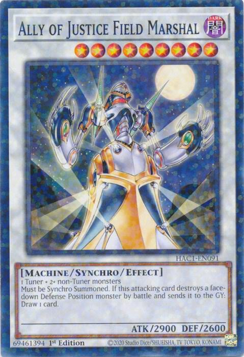Ally of Justice Field Marshal (Duel Terminal)