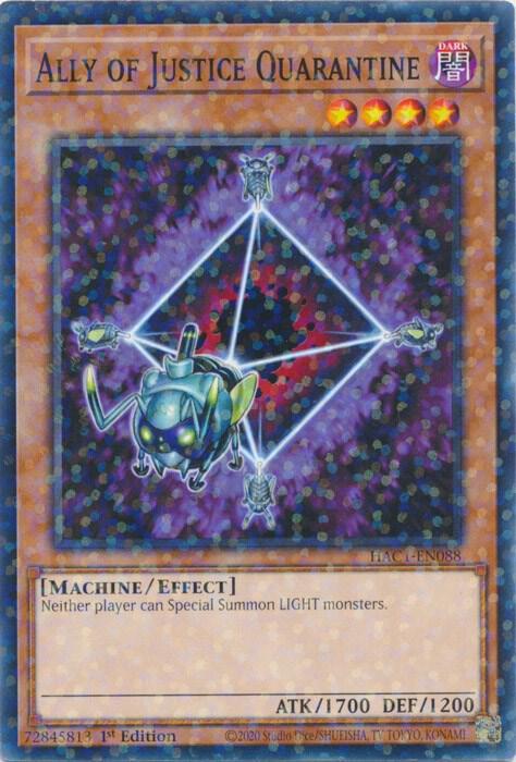 Ally of Justice Quarantine (Duel Terminal)