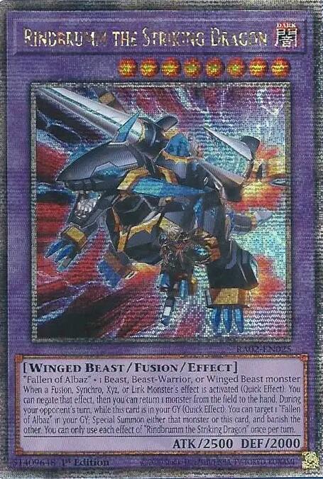 Rindbrumm the Striking Dragon (Quarter Century Secret Rare)