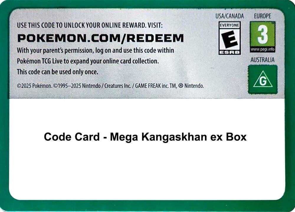 Code Card - Mega Kangaskhan ex Box