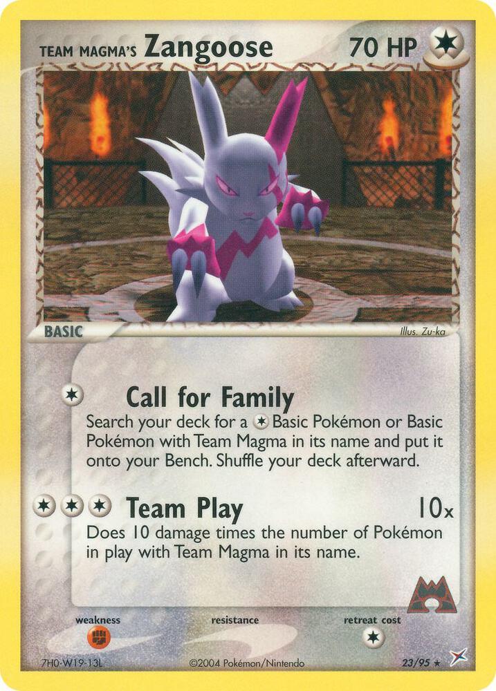 Team Magma's Zangoose